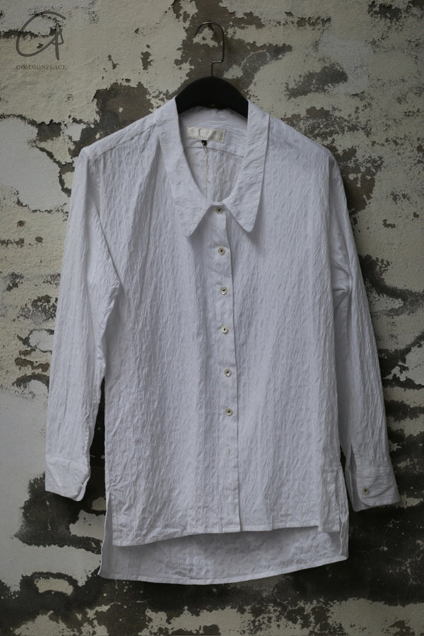 GEOFFREY B. SMALL Lapel Shirt GBS-EV6WS03-BAI White